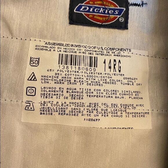 🛍Dickies Girls Classic Fit flat front Navy pants - Picture 7 of 7